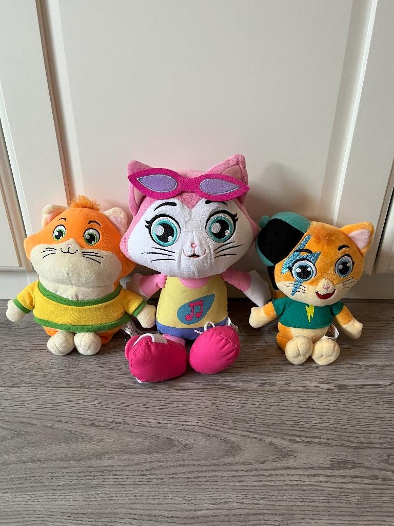 Chicco 44 Cats knuffels met geluid 3 stuks, Kinderen en Baby's, Speelgoed | Knuffels en Pluche, Ophalen of Verzenden, Gebruikt