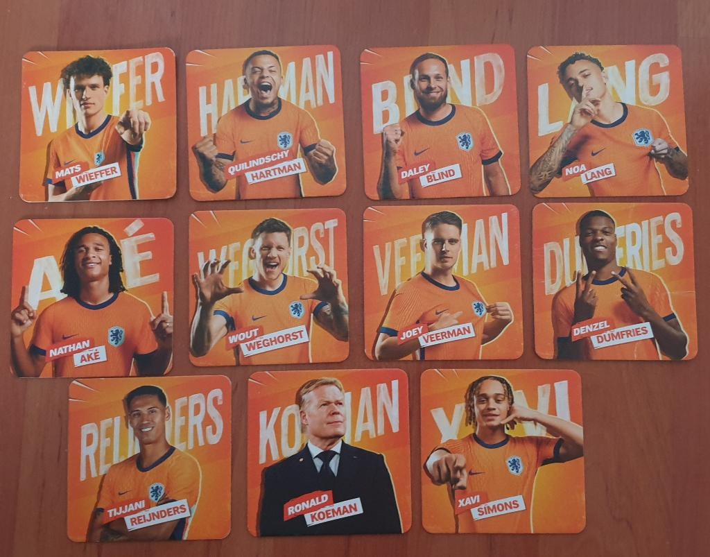 Onderzetters - EK Nederlands nationaal voetbalteam - AH '24, Verzamelen, Ophalen of Verzenden, Zo goed als nieuw, Overige binnenlandse clubs