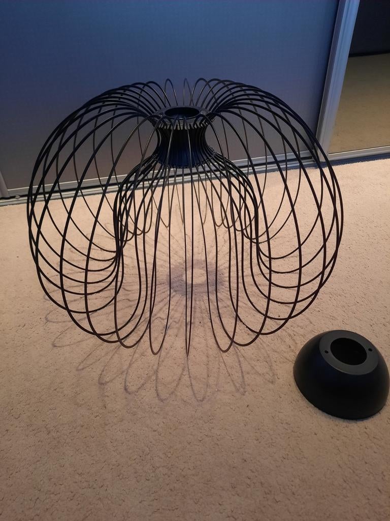 Zwarte IKEA KALLFRONT Lampenkap, Ophalen, Gebruikt, Metaal, Modern