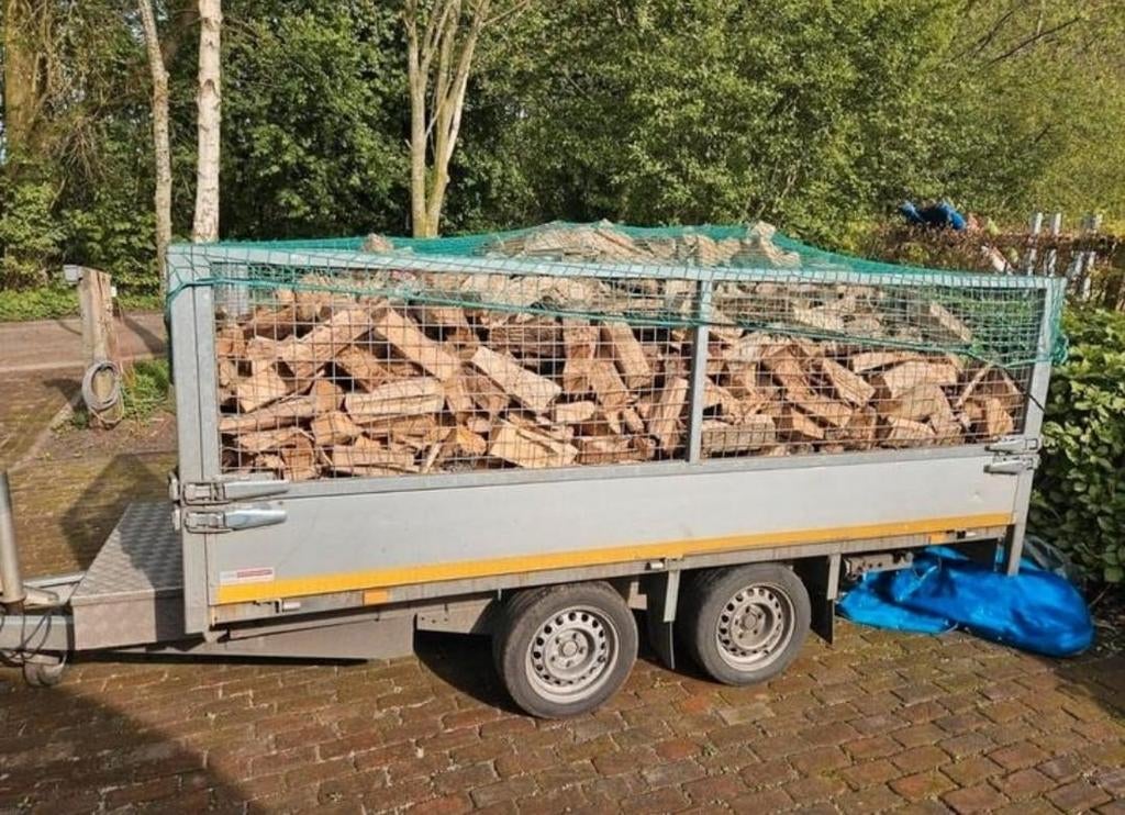 Droog Eik 80% Elzen 20% brandhout haardhout gratis bezorgd, 6 m³ of meer, Ophalen of Verzenden, Eikenhout, Blokken