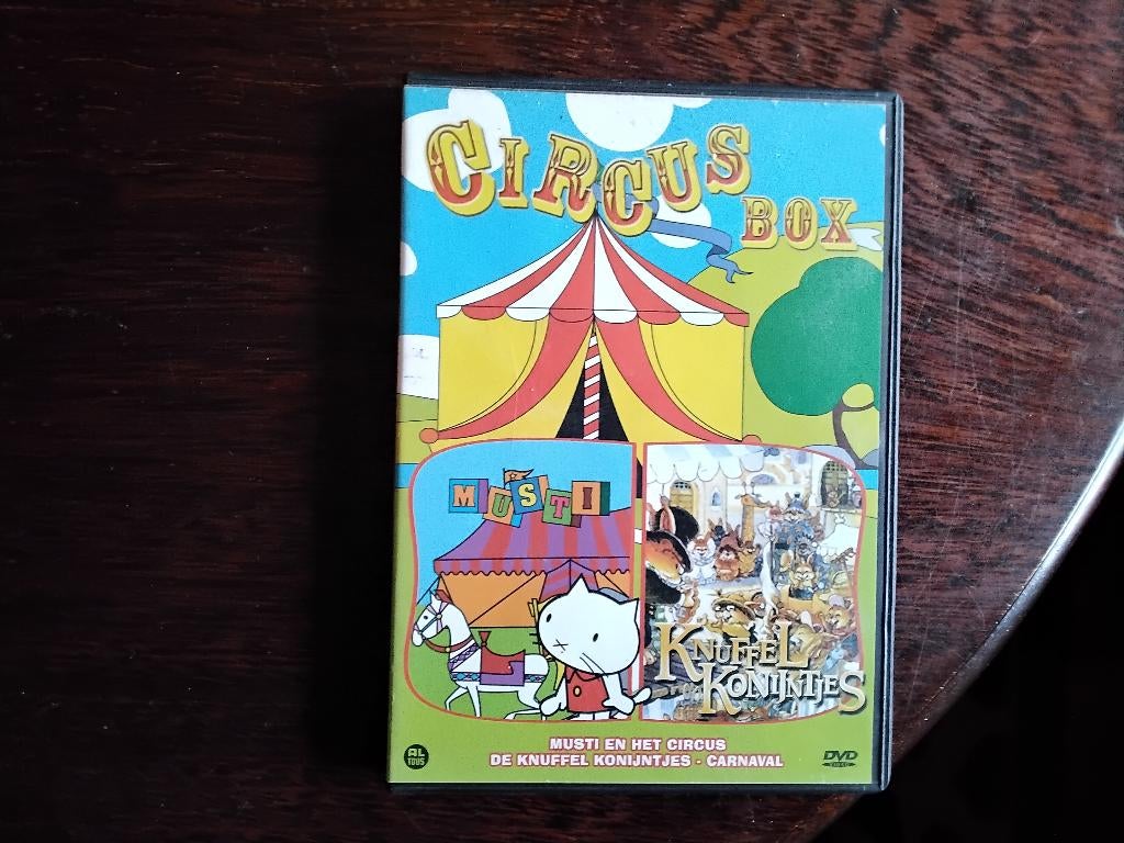 Musti en knuffel konijntjes (circus box), origineel, Cd's en Dvd's, Dvd's | Kinderen en Jeugd, Avontuur, Alle leeftijden, Ophalen of Verzenden