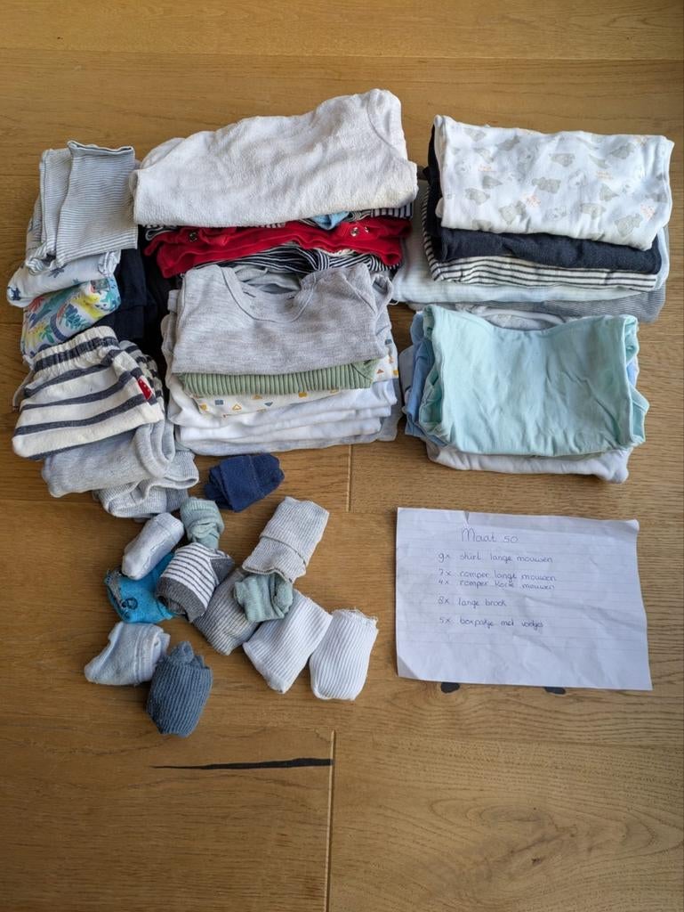 Babykledingpakket jongen maat 50, Ophalen of Verzenden, Zo goed als nieuw, Maat 50