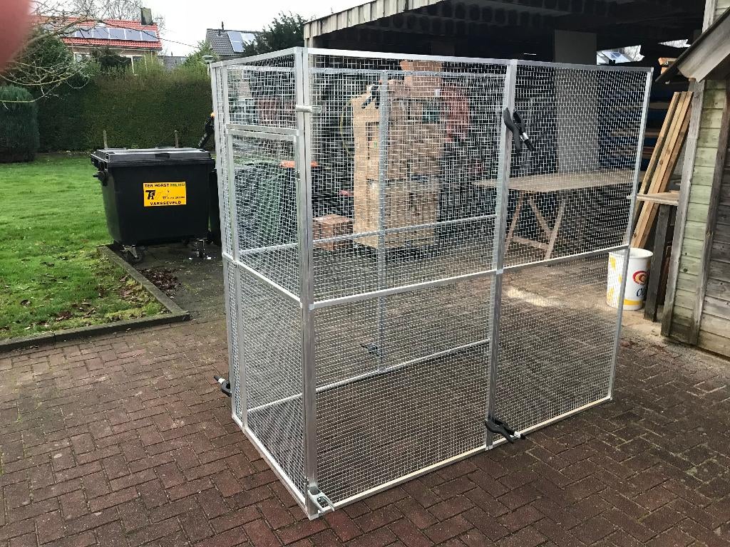 Aluminium volière 206 x 102 x 202 cm nieuw, Ophalen of Verzenden, Nieuw, Hout, Vogelkooi
