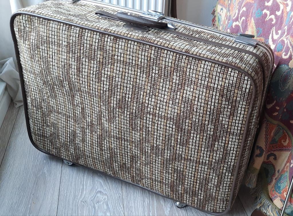 Vintage koffer merk Skyway Luggage, op wieltjes, Sieraden, Tassen en Uiterlijk, Koffers, Gebruikt, Overige materialen, Wieltjes