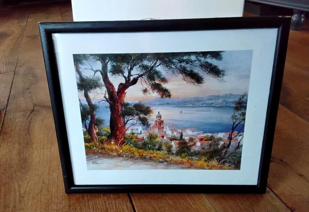 Sunset on Saint-Tropez - Sea Deco Painting - door Julien, Ophalen of Verzenden, Gebruikt