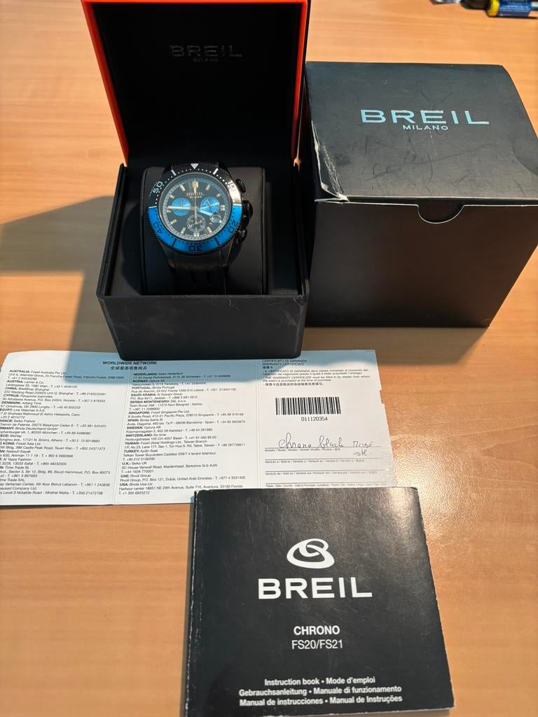 Breil BW0407 horloge zgan, Ophalen of Verzenden, Zo goed als nieuw, Staal, Overige merken
