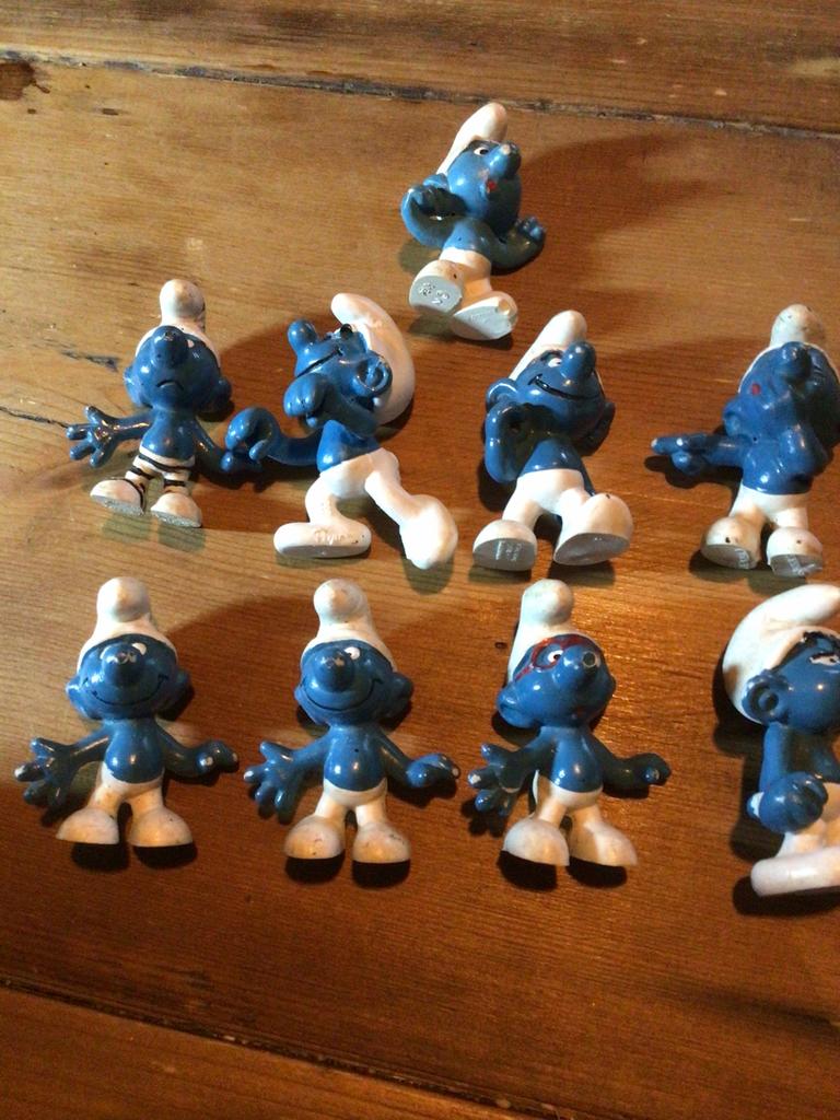 9 Smurfen, Ophalen of Verzenden, Gebruikt, Verschillende Smurfen