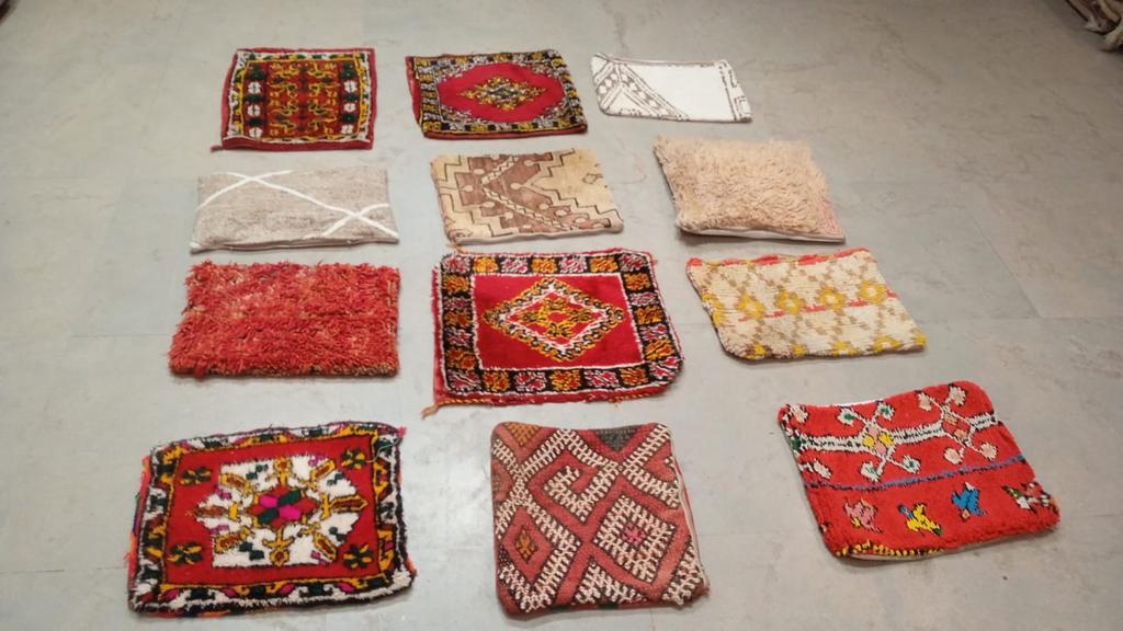 Marokkaans Berber Kelim Kussen, Huis en Inrichting, Woonaccessoires | Kussens, Ophalen of Verzenden, Zo goed als nieuw, Overige kleuren