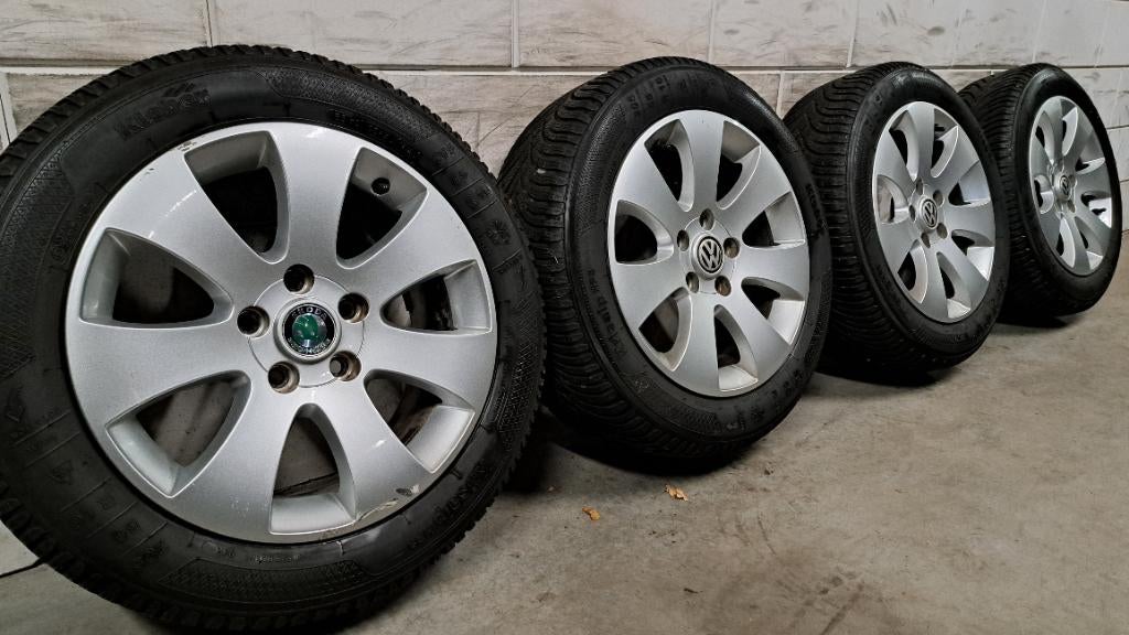 Lm-velgen A3 Eos Golf Caddy Superb Octavia Leon 205/55/16, Gebruikt, 16 inch, Banden en Velgen, Personenwagen