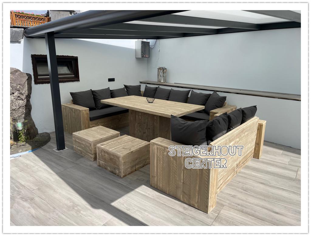 Robuuste Tuin Meubelen Steigerhout Loungeset Loungebank Bank