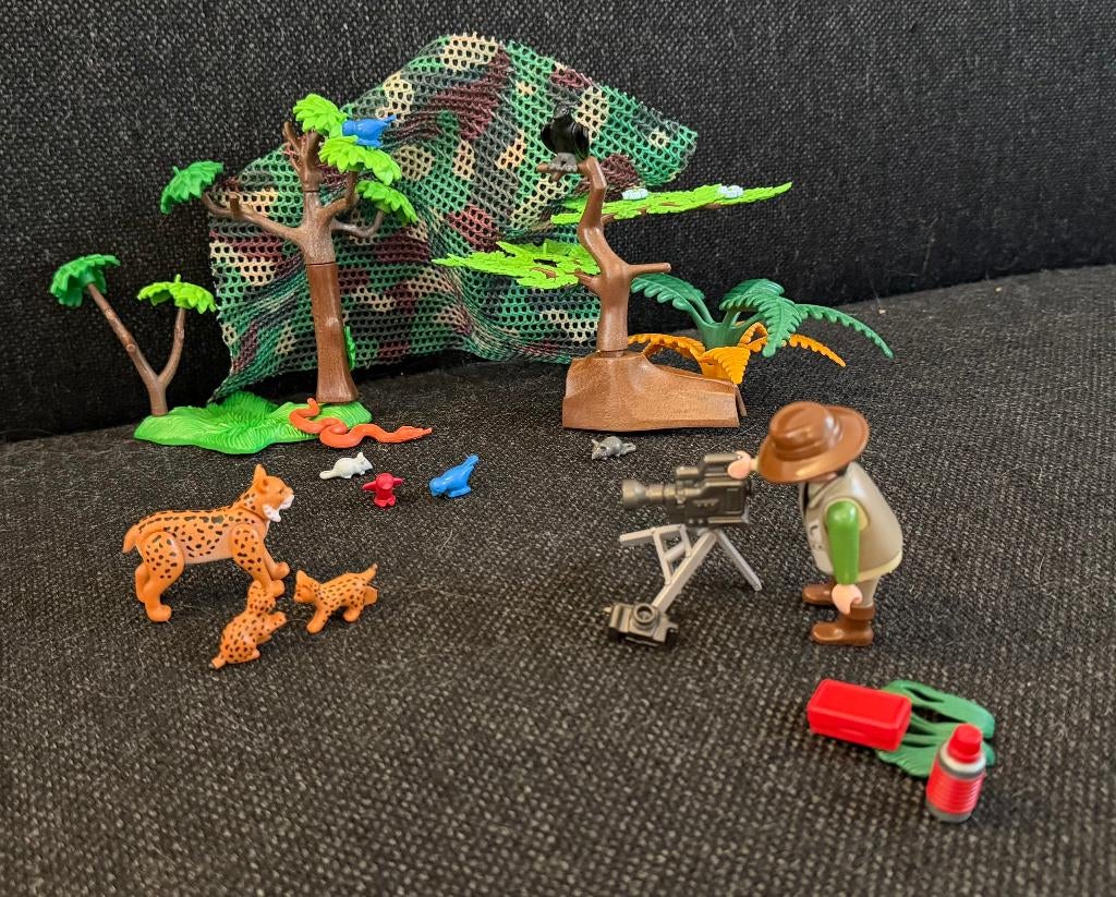 5561 Playmobil Wild Life Lynxen met cameraman, Ophalen of Verzenden, Zo goed als nieuw, Complete set