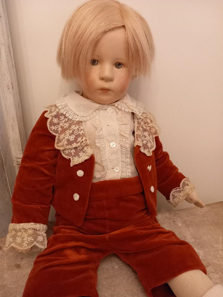 Antieke poppenkleertjes  3 delig set., Ophalen of Verzenden