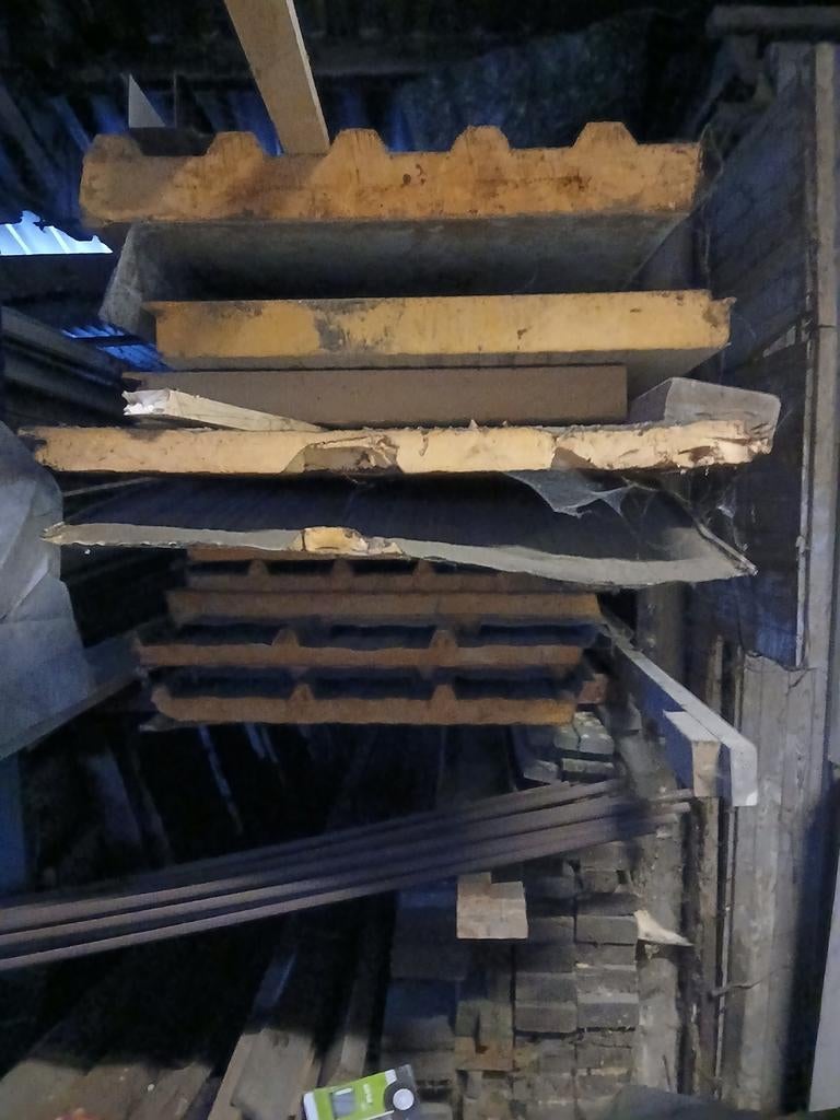 Diverse dak- en wandpanelen, Doe-het-zelf en Verbouw, Hout en Planken, Gebruikt, 25 tot 50 mm, Overige typen, Ophalen of Verzenden