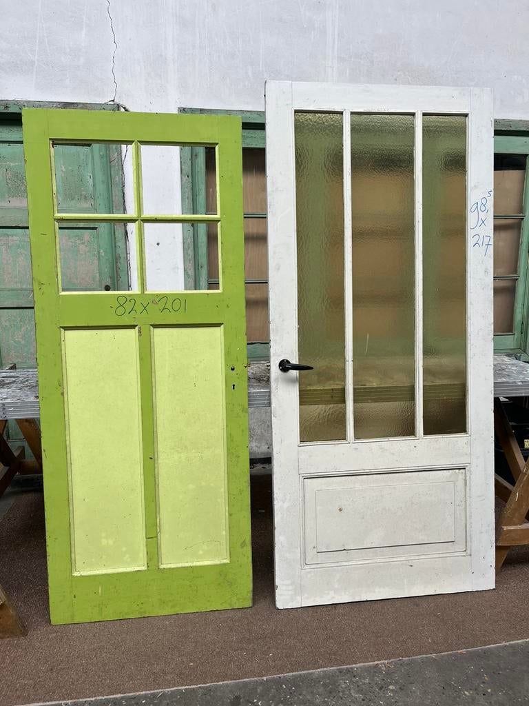 Oude paneeldeuren. Oude binnendeuren 250 x . Vele soorten ., Doe-het-zelf en Verbouw, Gebruikt, 80 tot 100 cm, Binnendeur, Ophalen of Verzenden