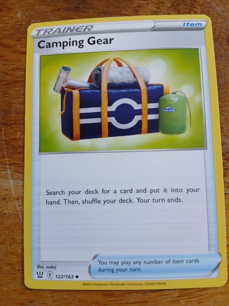 Pokémonkaart - Camping Gear 122/163, Ophalen of Verzenden, Zo goed als nieuw