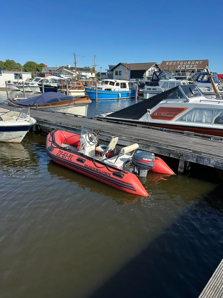 Rubberboot Quicksilver 380 met 25 pk en trailer, Ophalen, Zo goed als nieuw, Minder dan 70 pk, 3 tot 6 meter