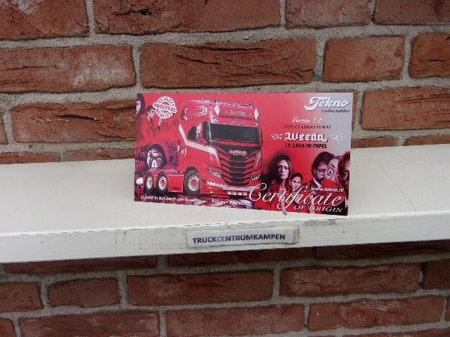 Tekno  Iveco  van  Weeda.  { la casa de papel.}, Ophalen of Verzenden, Nieuw, Bus of Vrachtwagen, Tekno
