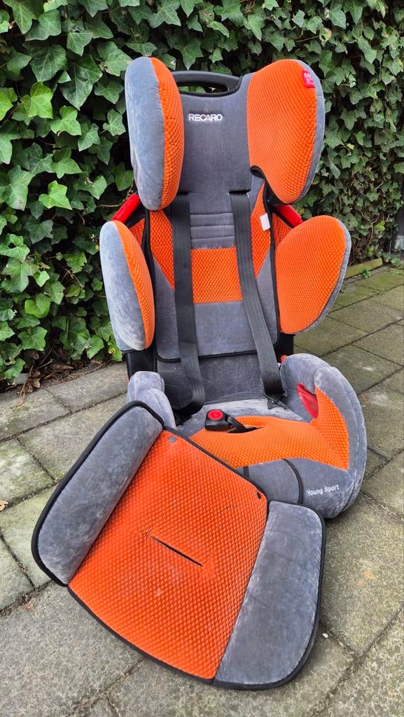 Autostoel Recaro oranje-grijs, Kinderen en Baby's, Autostoeltjes, Autogordel, 15 t/m 36 kg, Zo goed als nieuw, Ophalen