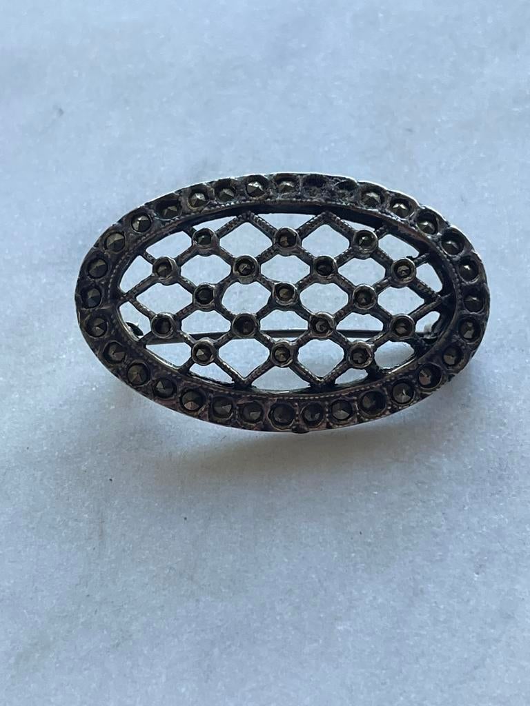 Zilveren broche, Ophalen of Verzenden