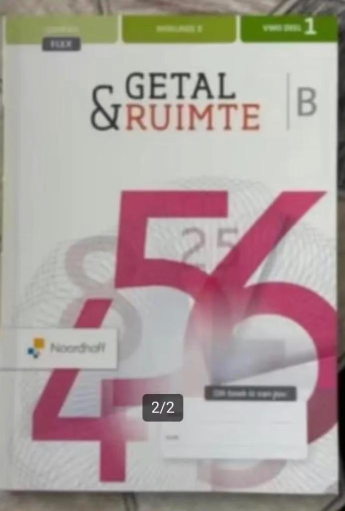 Getal & Ruimte deel 1 vwo wiskunde b flex Leerboek, Boeken, Ophalen of Verzenden, Beta, Zo goed als nieuw