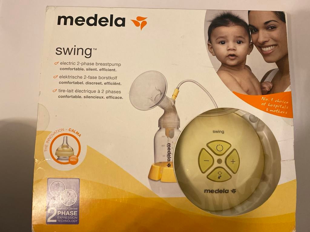 Medela Swing Elektrische 2-Fase Borstkolf met Calma, Kinderen en Baby's, Babyvoeding en Toebehoren, Ophalen of Verzenden, Zo goed als nieuw