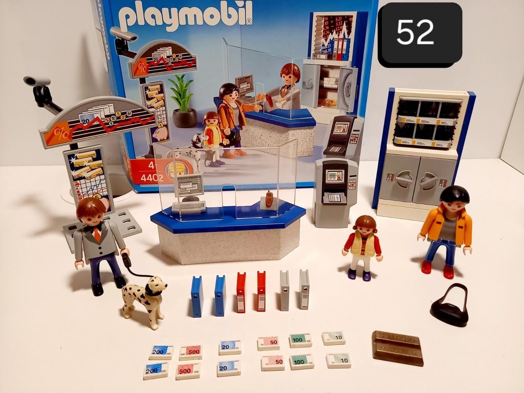 Playmobil bank  kantoor set 4402 compleet als nieuw in doos, Ophalen of Verzenden, Zo goed als nieuw, Complete set