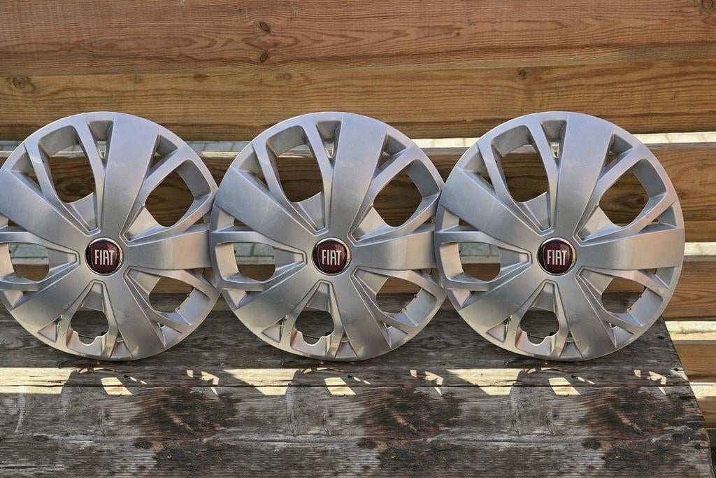 Originele Fiat wieldoppen 16 inch - 3 stuks, Auto diversen, Ophalen of Verzenden, Gebruikt