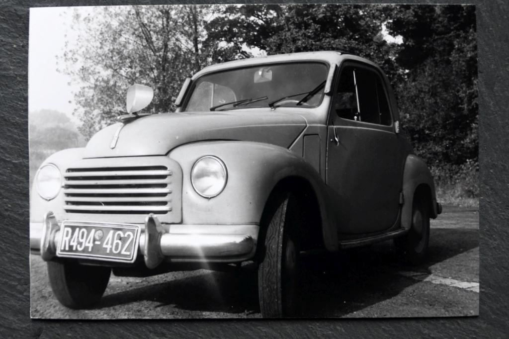 Fotokaart Oude auto, Verzenden, 1940 tot 1960, Ongelopen, Voertuig