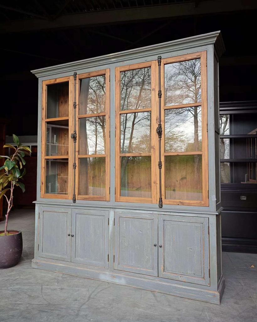 Prachtige grenen winkelkast | Franse Servieskast #7727, Huis en Inrichting, Kasten | Buffetkasten, Niet ingevuld, Niet ingevuld