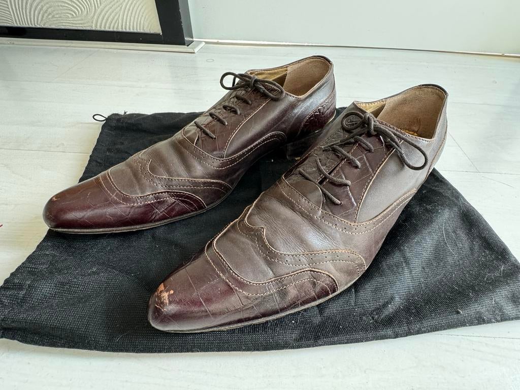 Originele Roberto Cavalli heren brogues maat 44 izgst!, Ophalen of Verzenden, Zo goed als nieuw, Bruin