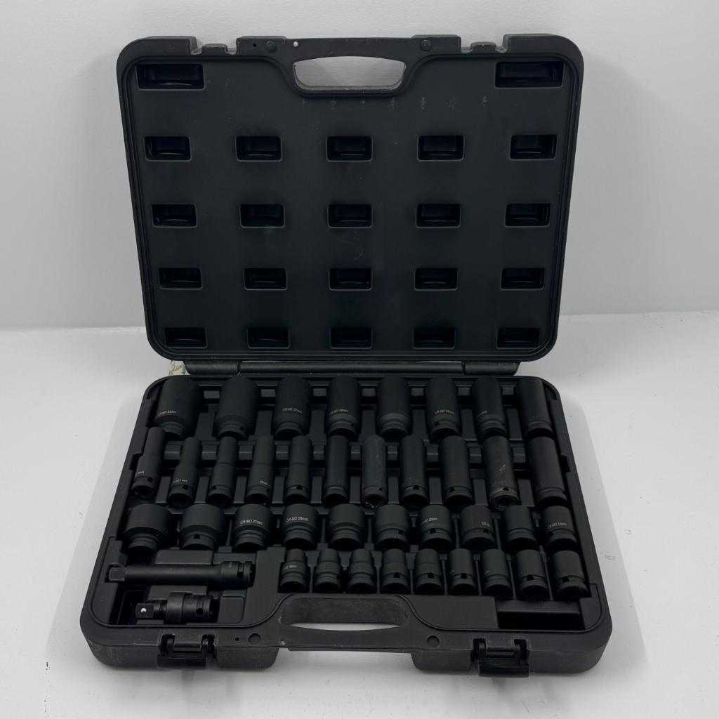 1/2" Krachtdoppenset kort + lang 40 delig | In kist |, Gebruikt, Dordrecht@usedproducts.nl, Toulonselaan 72, Ophalen of Verzenden