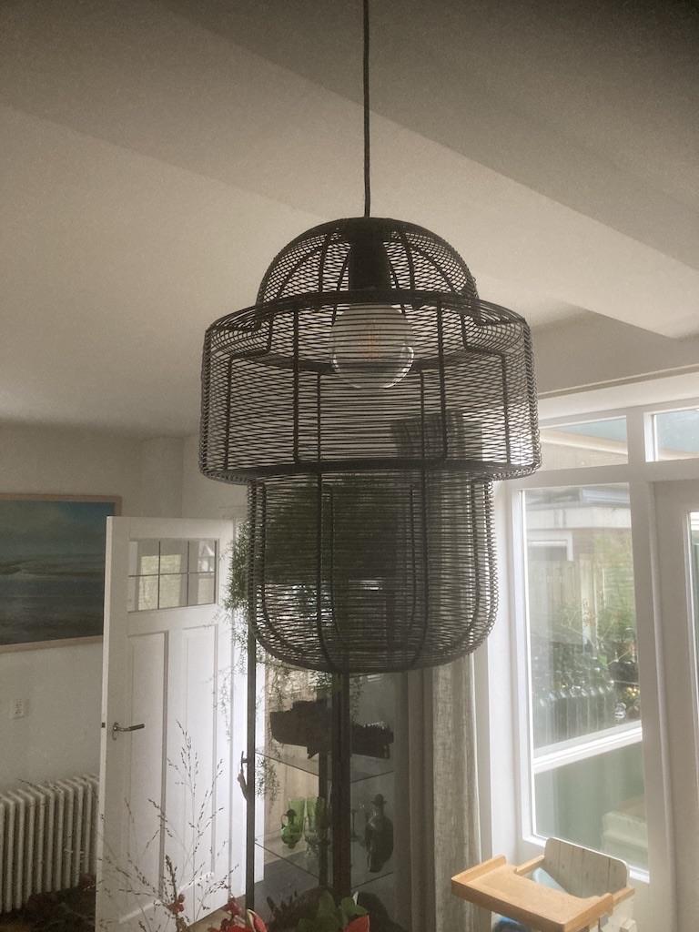 Hanglamp Wire M Black van Mrs Bloom, Ophalen, Zo goed als nieuw, Ibiza/Boho, Metaal