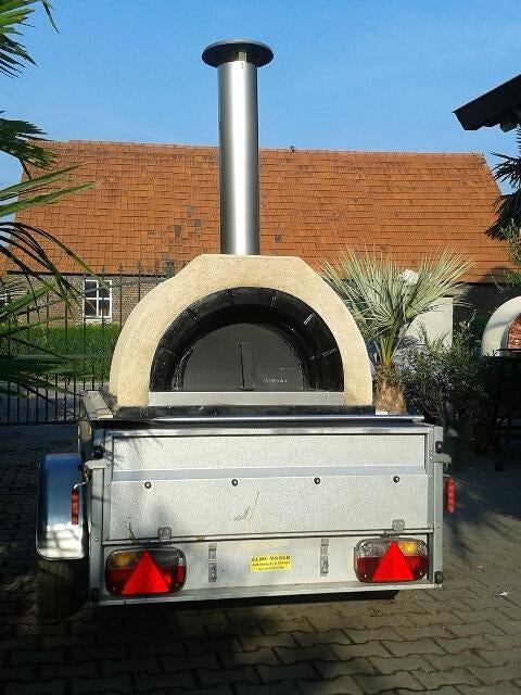 Echte hout-gestookte pizzaoven HUREN, Ophalen of Verzenden, Gebruikt