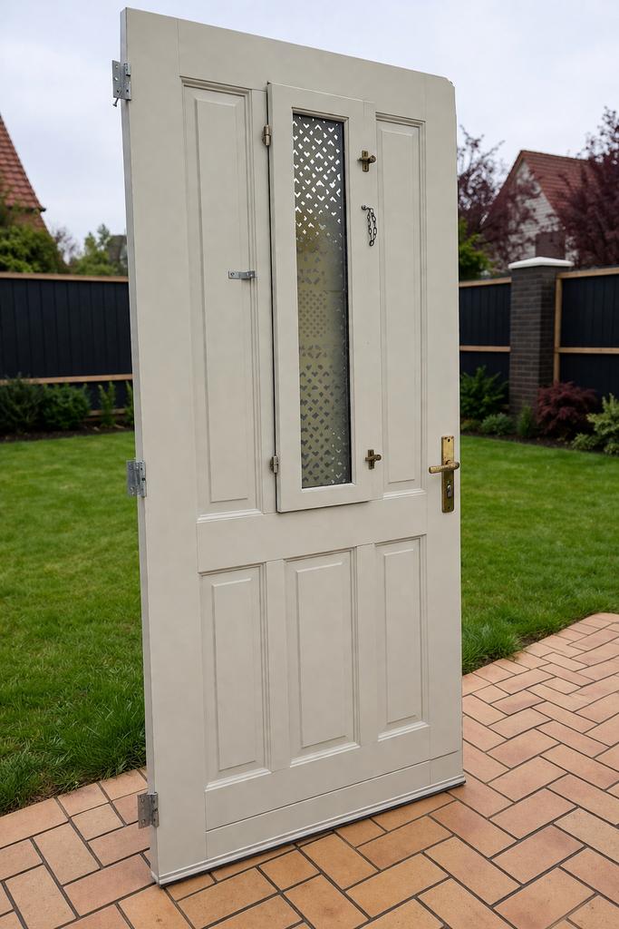 Luxe klassieke hardhouten voordeur, Ophalen, 80 tot 100 cm, 200 tot 215 cm, Vouwdeur