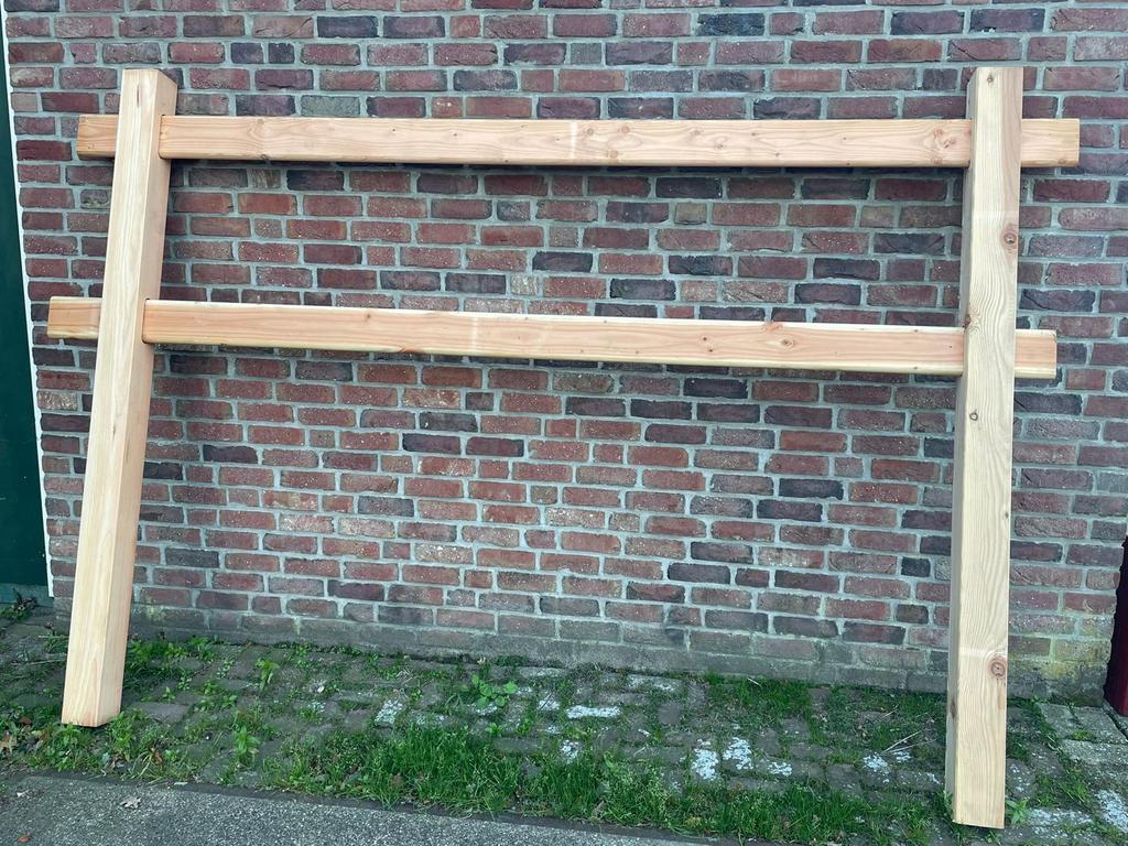 Doorsteek paarden omheining paardenhekwerk douglas 2 liggers, Weidegang