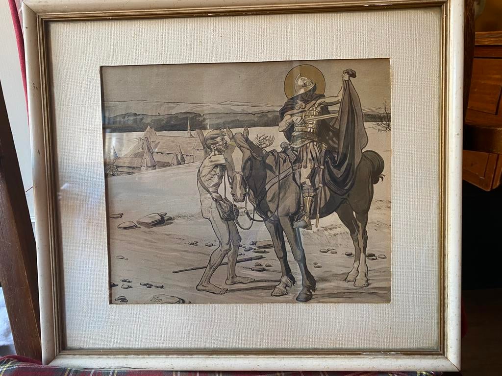 Sint Maarten: Schilderijtje uit 1900 van ML, Antiek en Kunst, Ophalen