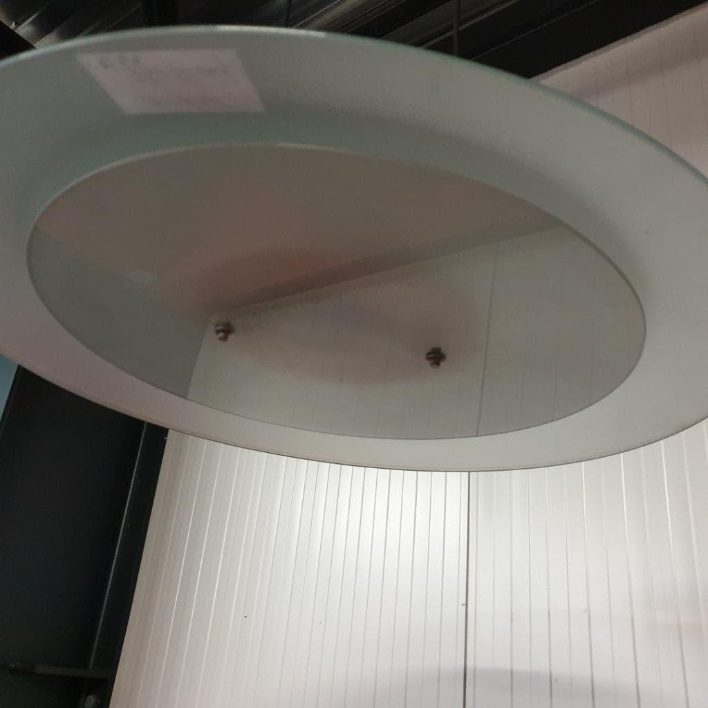 design hanglamp plafondlamp glas 63 cm doorsnede, Huis en Inrichting, Ophalen, Gebruikt, Glas, Minder dan 50 cm