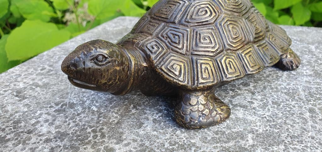 SCHILDPAD / BRONZEN BEELD, Tuin en Terras, Tuinbeelden, Dierenbeeld, Nieuw, Info@huisentuindecoratiemarie.nl, Huis en tuin decoratie marie