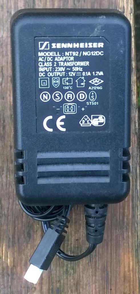 Sennheiser voedingsadapter, NT92 12 Volt, Gebruikt, Sennheiser, Nb, Nb