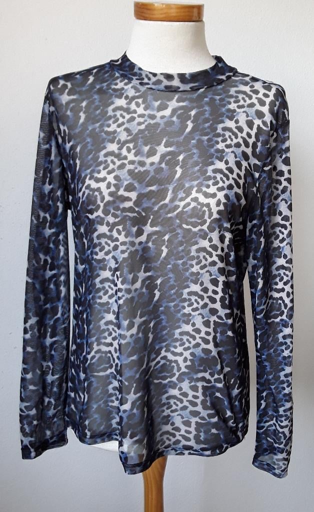 Norah voile shirt mt 42, Blauw, Maat 42/44 (L), Ophalen of Verzenden, Zo goed als nieuw