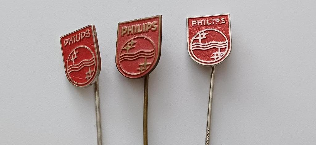 Philips speldjes 3 verschillende uitvoeringen, Verzamelen, Speldjes, Pins en Buttons, Ophalen of Verzenden, Zo goed als nieuw