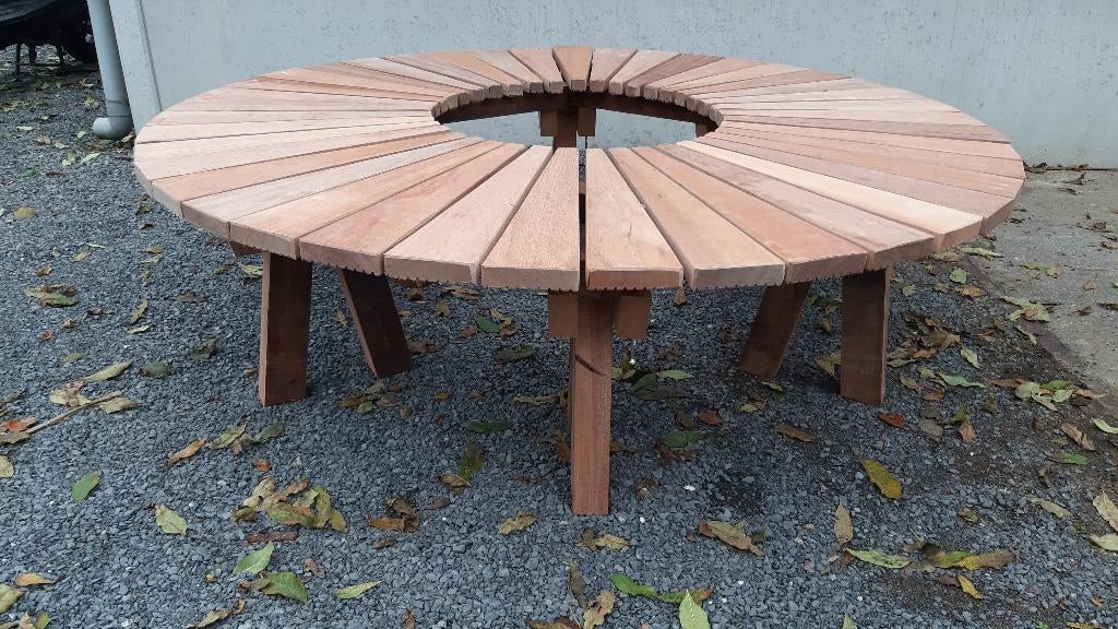 boombank rond, Ophalen, Nieuw, Hout