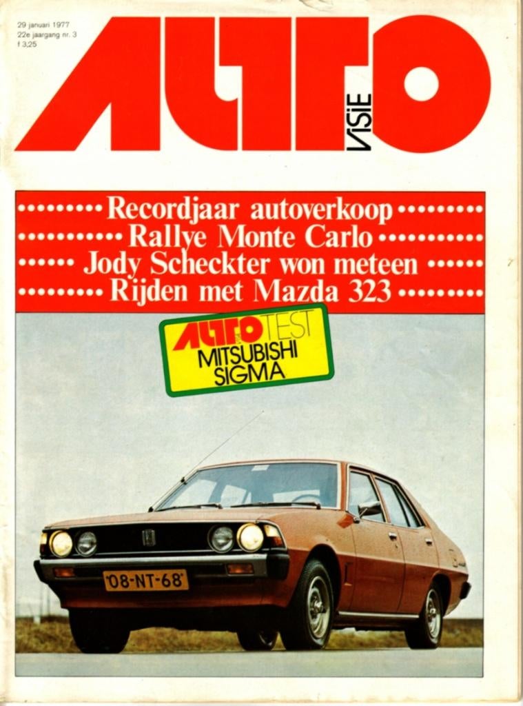 Autovisie test Mitsubishi Galant Sigma Januari 1977, Ophalen of Verzenden, Gelezen, Mitsubishi