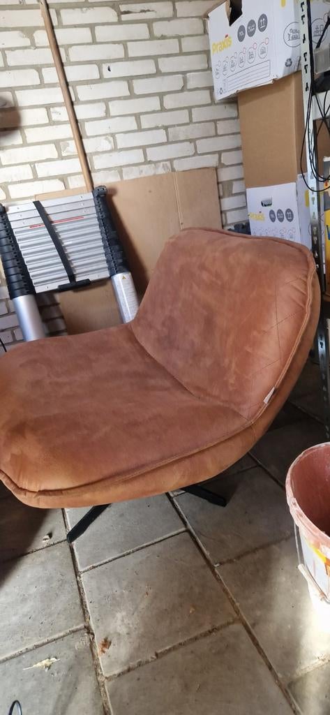 draaibare fauteuil cognackleurig, Ophalen, Gebruikt, Minder dan 4 stoelen