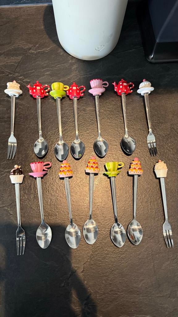 Blond Amsterdam lepeltjes & vorkjes, Ophalen, Gebruikt, Rvs of Chroom, Los bestek