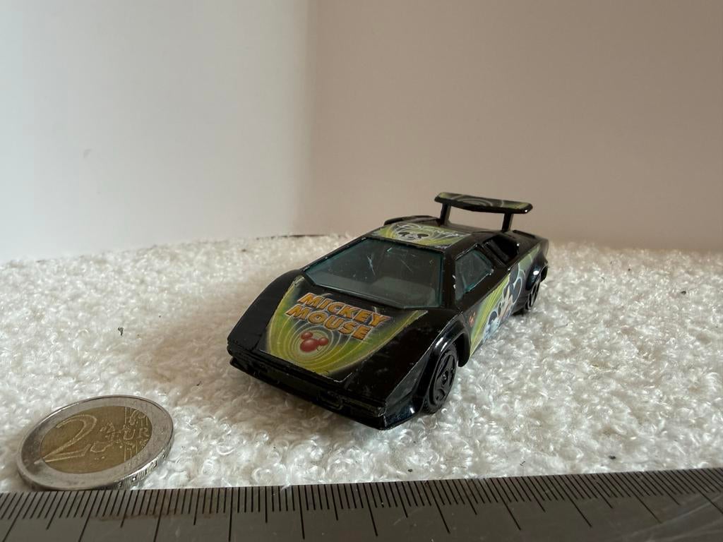 Bburago Lamborghini Countach 5000 Disney Mickey Mouse 1:43, Ophalen of Verzenden, Gebruikt, Auto, Overige merken