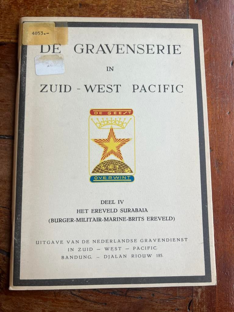 KNIL Rapport Ereveld Soerabaja geëxecuteerden kamp namen, Ophalen of Verzenden, Nederland, Boek of Tijdschrift