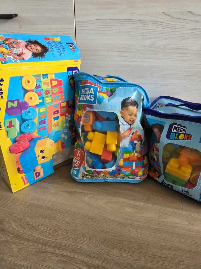 Mega Bloks: Grote set met trein en diverse blokken, Ophalen, Gebruikt, Megabloks