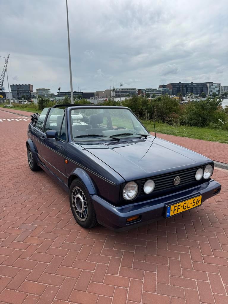 Volkswagen Golf 1.8 Cabriolet 72KW U9 1992 Blauw, Voorwielaandrijving, 40 €/maand, 4 cilinders, Cabriolet