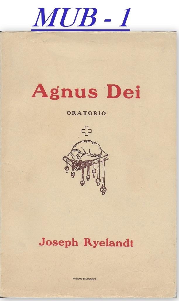 MUB1 bladmuziek voor piano Agnus Dei, Gebruikt, Klassiek, Ophalen of Verzenden, Artiest of Componist